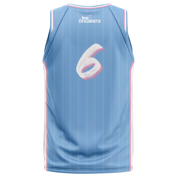 NZ Breakers NBL25 Fan Jersey - Blue - Jackson-Cartwright