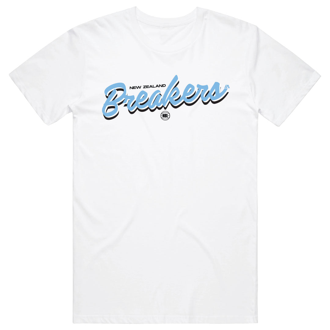 NZ Breakers NBL25 Script Tee